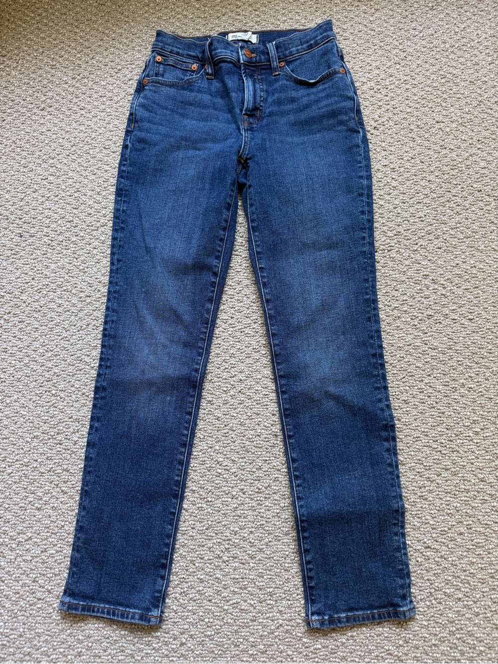 Madewell Mid-Rise Perfect Vintage Jeans Size 24 Medium-Dark Wash Straight Leg
